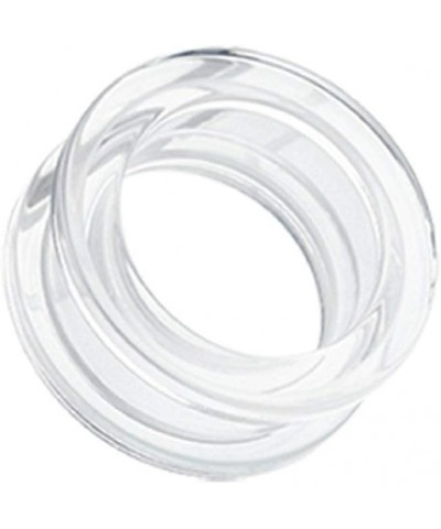 Basic Acrylic Screw-Fit Ear Gauge Tunnel Plug 23/32" (18mm), Clear $9.35 Body Jewelry