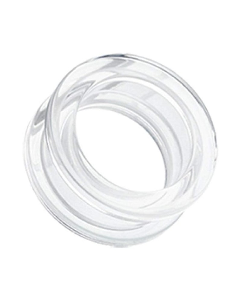 Basic Acrylic Screw-Fit Ear Gauge Tunnel Plug 23/32" (18mm), Clear $9.35 Body Jewelry