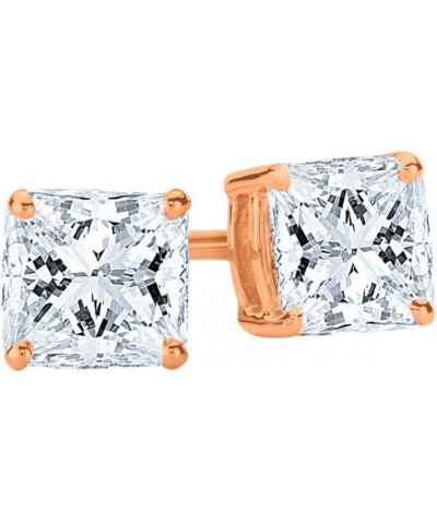 1-8 IGI Certified LAB-GROWN Princess Cut Diamond Earrings 4 Prong Screw Back Premium Collection (H-I Color, VS1-VS2 Clarity) ...