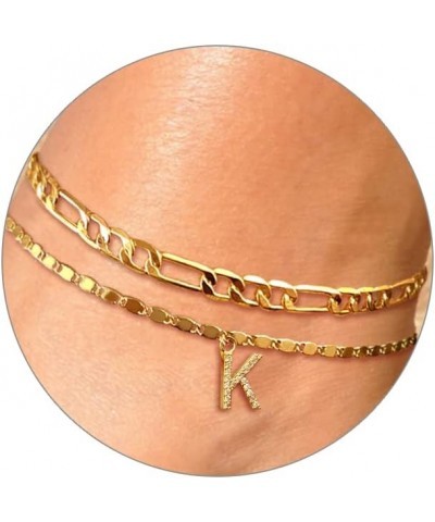 Ankle Bracelets for Women, 18K Gold Plated Adjust Beach Anklet, Cuban Link Chain, Beaded Anklet, Diamond Anklet, Figaro chain...