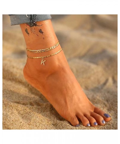 Ankle Bracelets for Women, 18K Gold Plated Adjust Beach Anklet, Cuban Link Chain, Beaded Anklet, Diamond Anklet, Figaro chain...