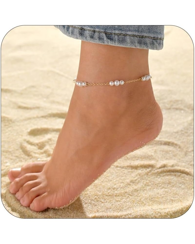 Silver Crystal Heart Ankle Bracelet for Women Boho Rhinestone Anklets Summer Heart Anklet Beach Foot Jewelry Adjustable Ankle...