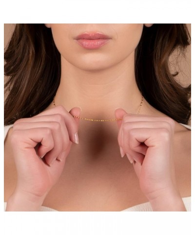 14K Solid Gold 2.0MM Diamond Cut Mirror Chain Necklace -Choose Your Color - Unisex Sizes 16"-30 Yellow 18 Inches $42.24 Neckl...