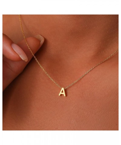 Initial Necklaces for Women, 14k Gold Plated Dainty Gold Letter Necklace Personalized Tiny Initial Pendant Necklace Monogram ...