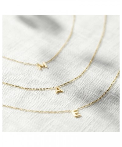 Initial Necklaces for Women, 14k Gold Plated Dainty Gold Letter Necklace Personalized Tiny Initial Pendant Necklace Monogram ...