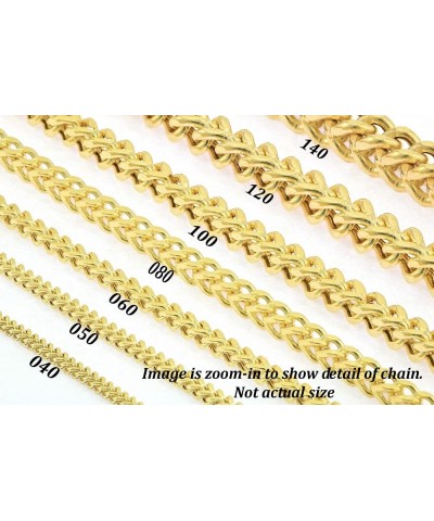 10k Yellow Gold 2.5mm Franco Chain Box Square Wheat Pendant Necklace, Mens Womens Jewelry 16" 18" 20" 22" 24" 26" 28" 30 26 $...