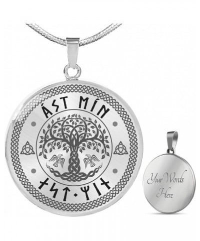 My Love Norse Viking Runes Necklace Pagan Yggdrasil Circle Pendant Nordic Gift $26.47 Necklaces