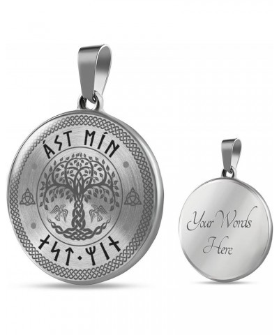 My Love Norse Viking Runes Necklace Pagan Yggdrasil Circle Pendant Nordic Gift $26.47 Necklaces