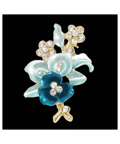 Brooch Pins for Women, Elegant Rhinestone Flower Enamel Brooch Pin Cardigan Scarf Corsage Jewelry (Purple) $6.59 Brooches & Pins