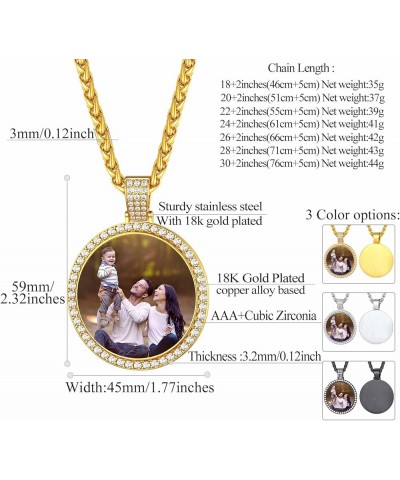 Creative Photo Necklace Personalized for Women Girl Square/Round/Heart/Cat/Oval Shaped Stainless Steel/18K Gold Plated Pictur...