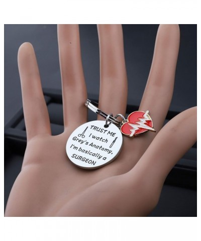 Trust Me I Watch Grey's I'm Basically A Surgeon Grey's TV Show Inspired Keychain Gift Grey's Anatomy Surgeon $9.89 Pendants