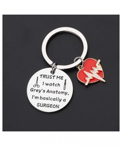 Trust Me I Watch Grey's I'm Basically A Surgeon Grey's TV Show Inspired Keychain Gift Grey's Anatomy Surgeon $9.89 Pendants