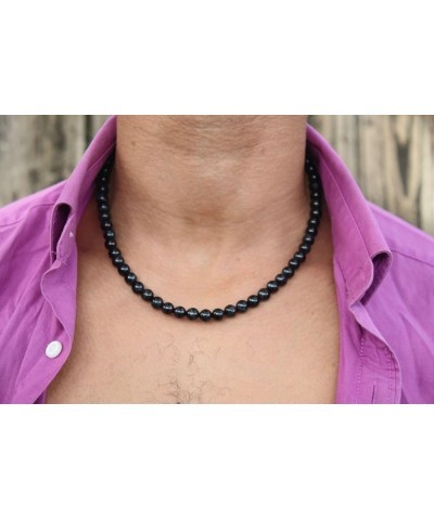 Mens Necklaces Healing Crystal Necklace 19/24/30 Inch Beaded Necklace Chains for Men 6/8/10/12/14/16mm Gemstone Necklace Hand...