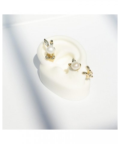 Easter Bunny Small Stud Gold Earrings for Women - Trendy Unique Elegant Special Kawaii Girl Spring Rabbit Jewelry Gift Gold $...