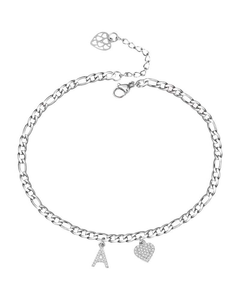 Sterling Silver Personalized Initial Anklet Up to 8 Letter Anklet Gift for Her Dainty Monogram Anklet Wife Gift Customized An...