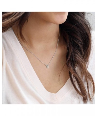 Small Initial Necklace for Women Stainless Steel Tiny Letter Necklace Personalized Name Necklace for Girls Q $8.00 Necklaces