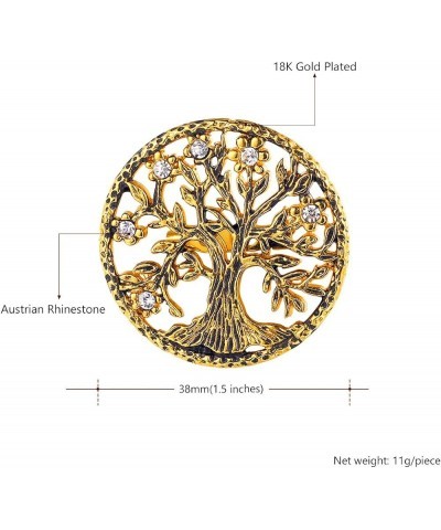 Brooches Jewelry for Women Men, Stainless Steel 18K Gold Plated Classic Feather/Flower/Tree of Life/Custom Photo/Breast Cance...