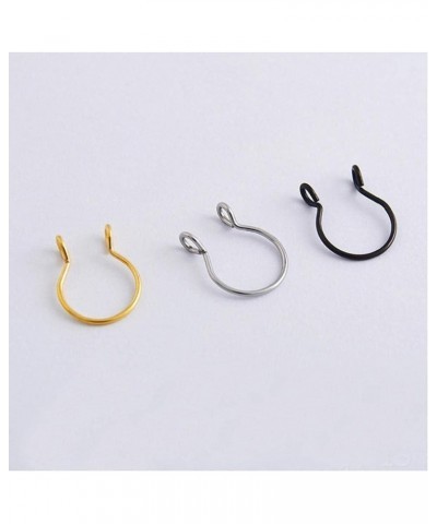 Nose Rings Fake Septum Rings Hoop Nostril Piercing Ring Clip On Nose Rings Body Jewelry For Women Men $3.79 Body Jewelry