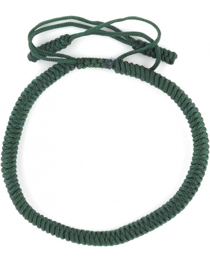 One Tibetan Monk Lucky Minimal Rope Buddhist Handmade Knot Bracelet GREEN $10.43 Bracelets