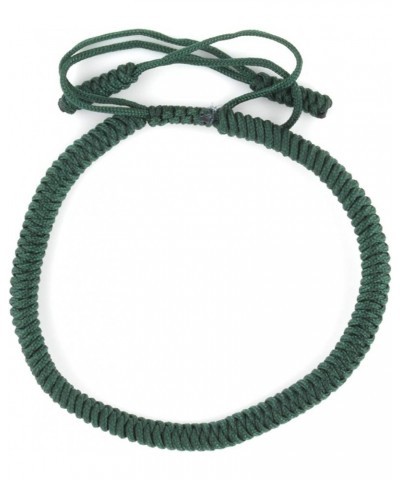 One Tibetan Monk Lucky Minimal Rope Buddhist Handmade Knot Bracelet GREEN $10.43 Bracelets