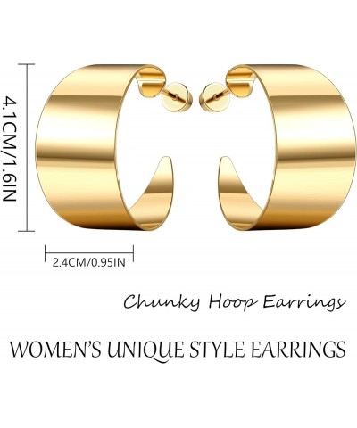 Gold Statement Earrings for Women Dangle Drop Large Statement Earrings Multiple Styles Gold Chunky Ear Jewelry for Birthday P...