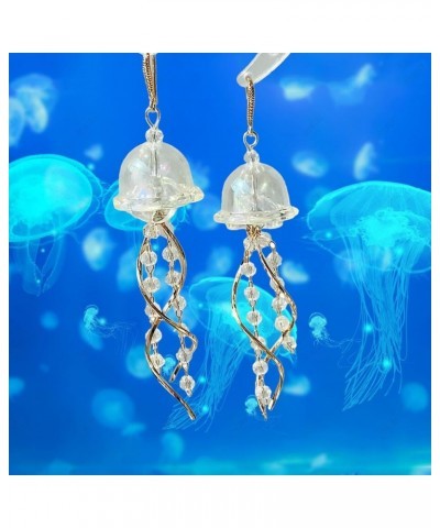 Fashion Jellyfish Tassels Drop Earrings Simple Pendant Earring Statement Jewelry silver $5.89 Earrings