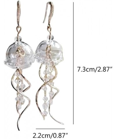 Fashion Jellyfish Tassels Drop Earrings Simple Pendant Earring Statement Jewelry silver $5.89 Earrings