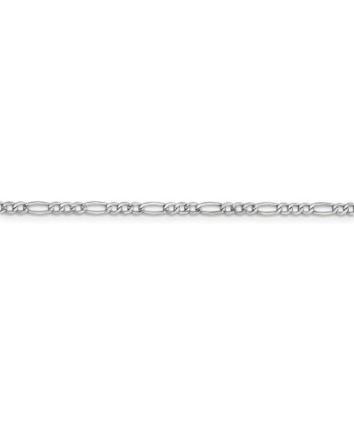 14k White Gold Figaro Chain Necklace - with Secure Lobster Lock Clasp (Width - 2mm) 10.0 Inches $123.75 Necklaces