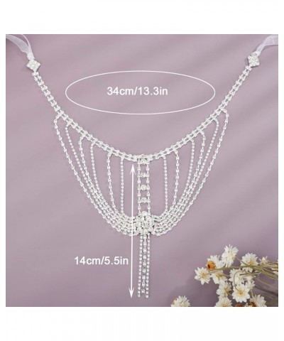 Wedding Silver Gold Rhinestone Shoulder Chain Layered Tassel Body Chain Sexy Bkini Flapper Shoulder Body Accessories Jewelry ...