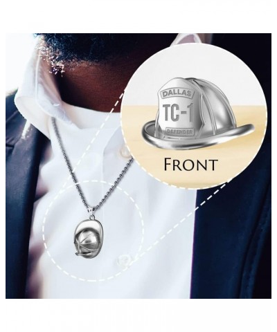 3D Firefighter Helmet with Badge Number & Department in Solid Sterling Silver, Solid 14k Gold, or Stainless Steel 14k solid y...