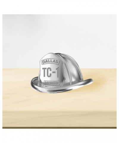 3D Firefighter Helmet with Badge Number & Department in Solid Sterling Silver, Solid 14k Gold, or Stainless Steel 14k solid y...