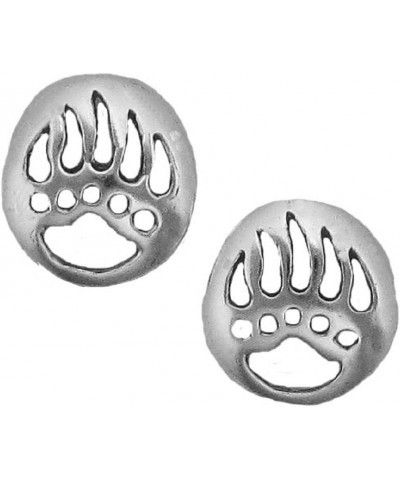 Sterling Silver Bear Paw Print Post Earrings $10.32 Earrings