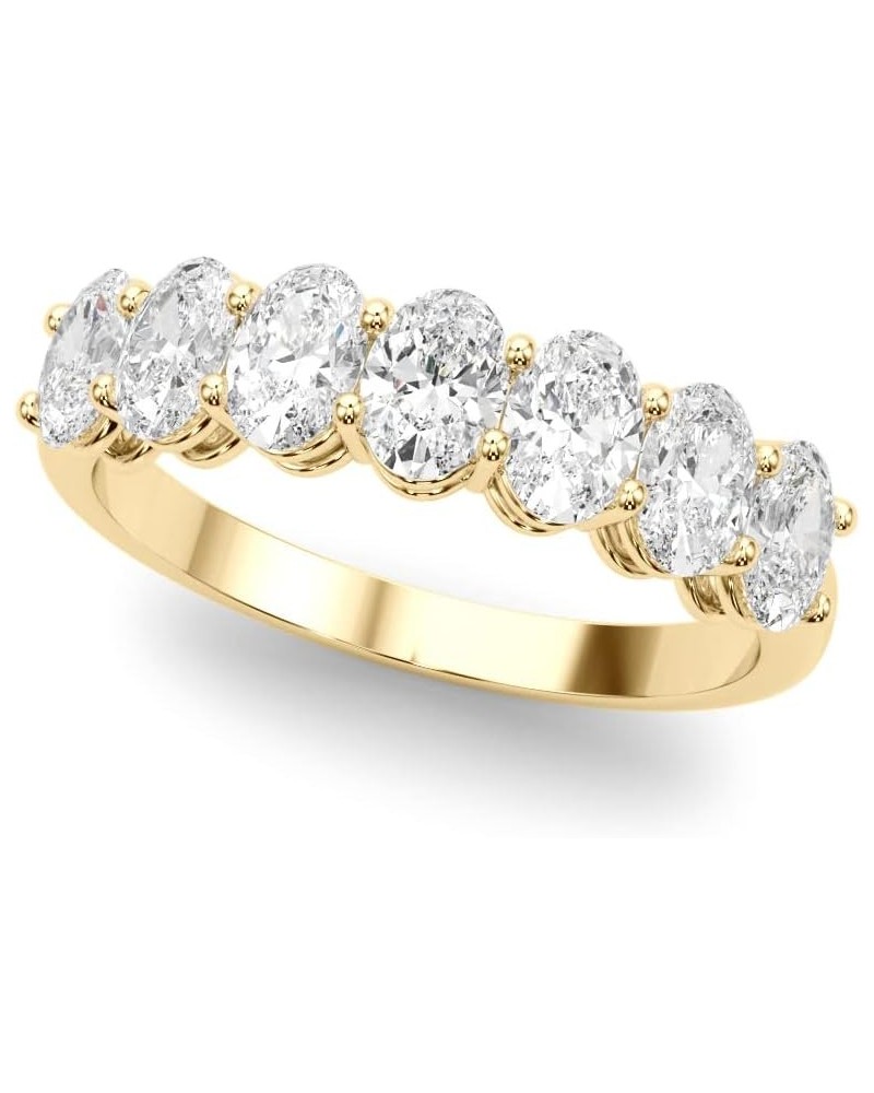 1 Carat & 2 Carat Oval Lab Grown 14K Diamond Seven Stone Anniversary Band for Women (F-G/VS-SI) 7 1 Carat Yellow Gold $391.14...