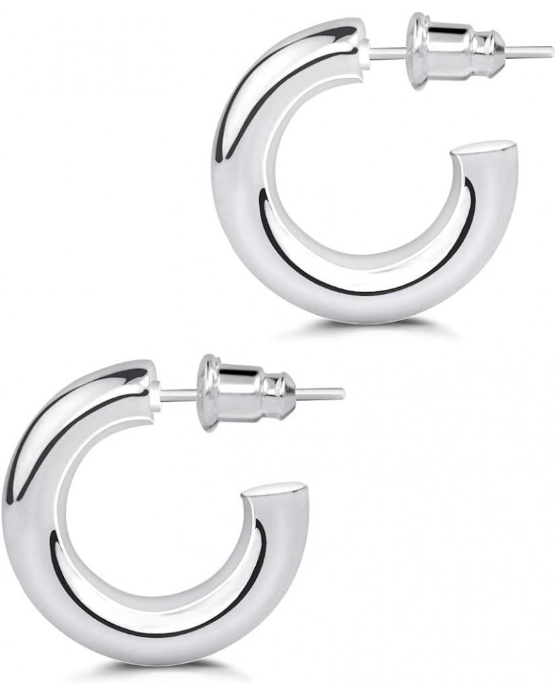 Thick Gold Hoop Earrings for Women, Chunky Gold Hoops 20mm-40mm White Gold 30.0 Millimeters $11.38 Earrings