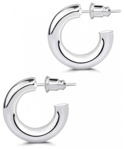 Thick Gold Hoop Earrings for Women, Chunky Gold Hoops 20mm-40mm White Gold 30.0 Millimeters $11.38 Earrings