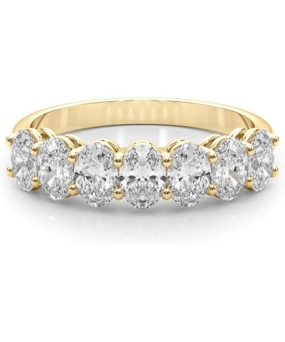 1 Carat & 2 Carat Oval Lab Grown 14K Diamond Seven Stone Anniversary Band for Women (F-G/VS-SI) 7 1 Carat Yellow Gold $391.14...