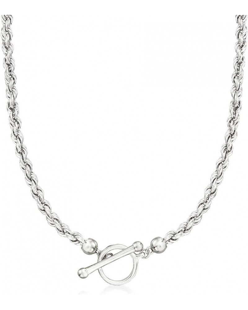 Sterling Silver Rope-Chain Toggle Necklace 18.0 Inches $44.79 Necklaces