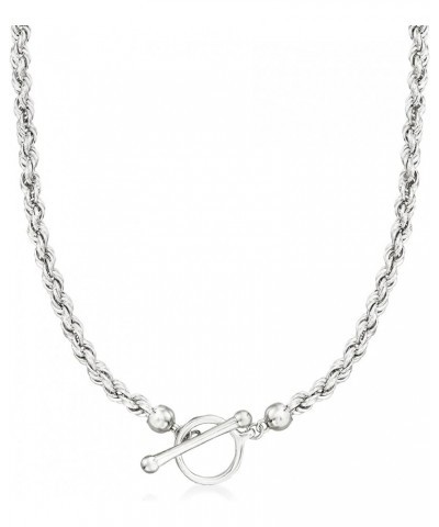 Sterling Silver Rope-Chain Toggle Necklace 18.0 Inches $44.79 Necklaces