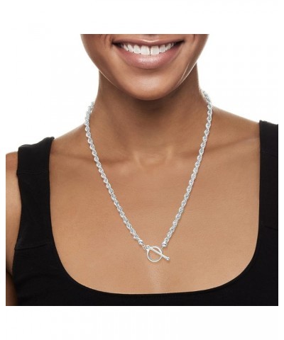 Sterling Silver Rope-Chain Toggle Necklace 18.0 Inches $44.79 Necklaces