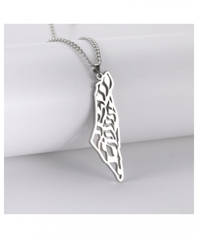 Israel Necklace For Women Men，Israel Map Necklace Pendant Jewelry，Israeli Flag Necklaces ，I Stand With Israel no.14 $9.46 Nec...