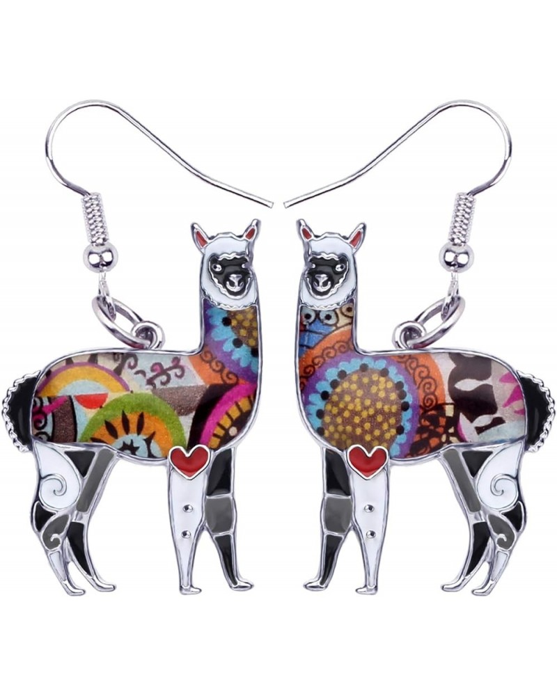 Enamel Alloy South America Alpaca Earrings Drop Dangle Fashion Unique Animal Jewelry For Women Girls Gift Charms Black $8.00 ...