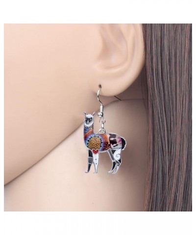 Enamel Alloy South America Alpaca Earrings Drop Dangle Fashion Unique Animal Jewelry For Women Girls Gift Charms Black $8.00 ...