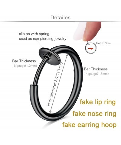 Fake Nose Ring Fake Lip Piercing Fake Lip Ring Fake Nose Ring Hoop Fake Snake Bites Fake Lip Piercings Faux Lip Rings Fake No...