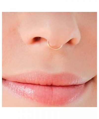 Fake Septum Nose Hoop Rings Stainless Steel Faux Lip Ear Nose Septum Ring Non Piercing Clip On Nose Hoop Rings Body Piercing ...