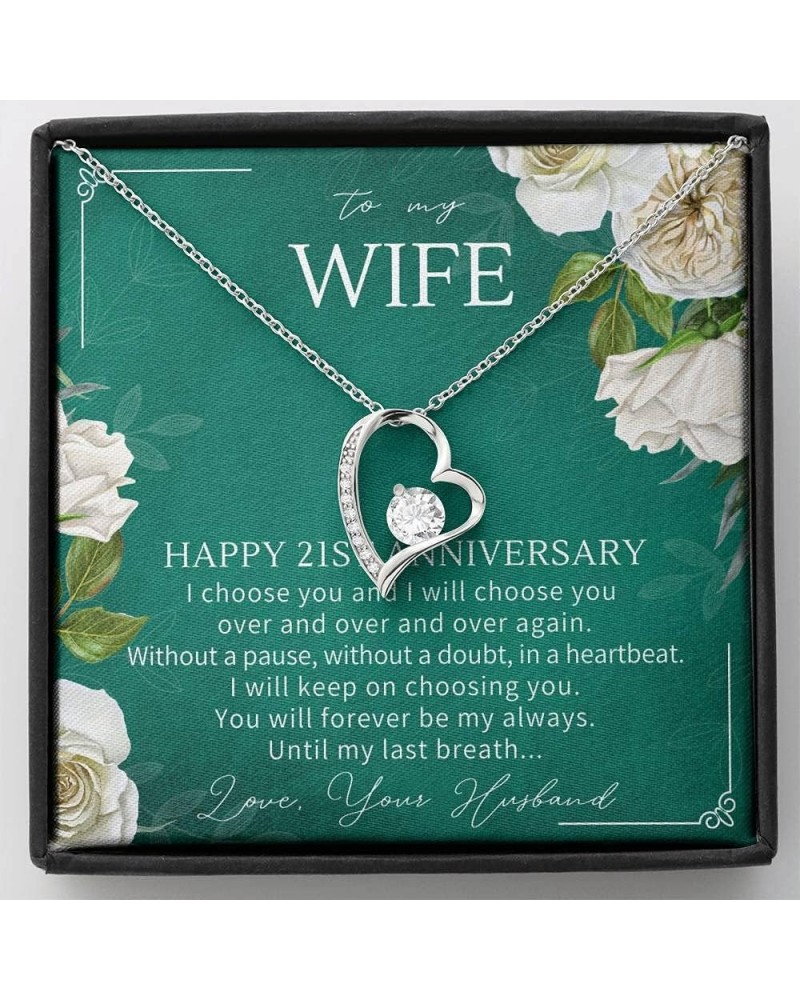 21 Year Wedding Anniversary Wife Gift – 21 Year Anniversary Necklace Gift For Wife – 21st Wedding Jewelry Gift For Her – 21st...