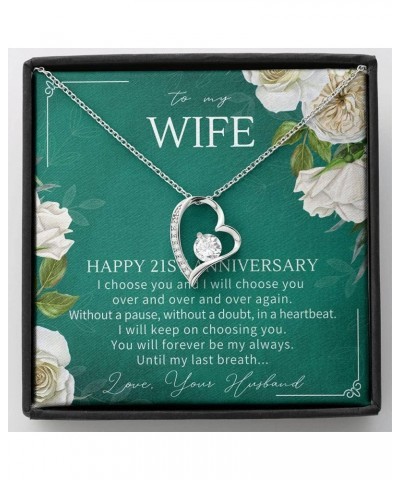 21 Year Wedding Anniversary Wife Gift – 21 Year Anniversary Necklace Gift For Wife – 21st Wedding Jewelry Gift For Her – 21st...