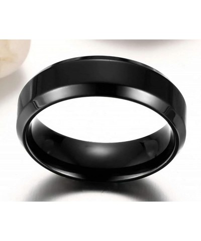 Promise Rings for Couples Set Stainless Steel, Wedding Anniversary Rings for Couples Black Ring 6MM Heart Cubic Zirconia Ring...