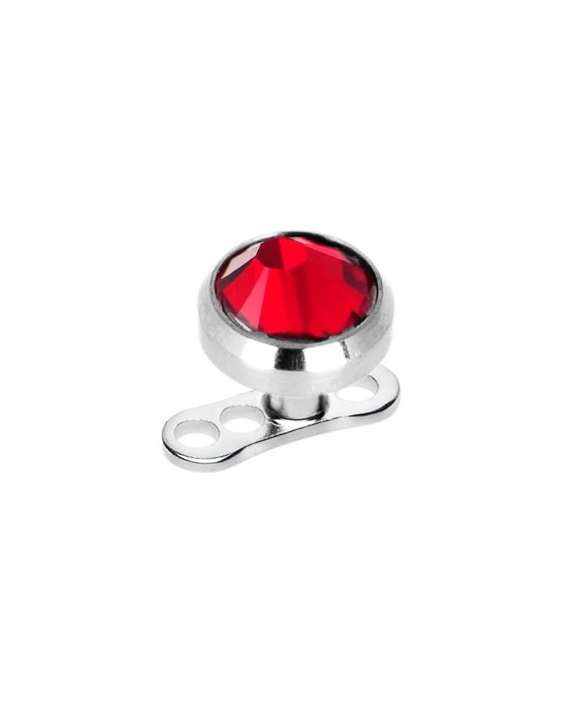 Dermal Top and Anchor Pack of 4 with Cubic Zirconia Red $6.38 Body Jewelry