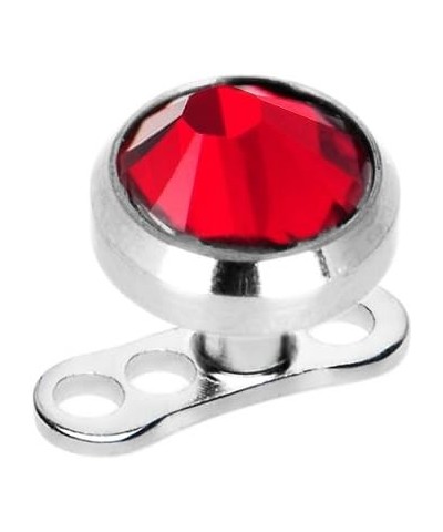 Dermal Top and Anchor Pack of 4 with Cubic Zirconia Red $6.38 Body Jewelry