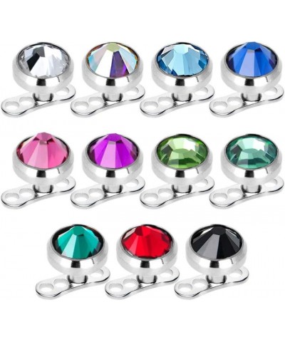 Dermal Top and Anchor Pack of 4 with Cubic Zirconia Red $6.38 Body Jewelry